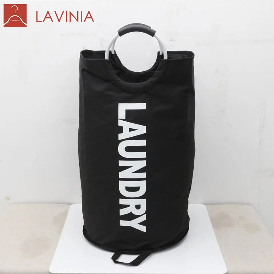 Lavinia Lightweight Home Storage Collapsible Fabric Laundry Hamper Laundry Bag Folding Laundry Basket