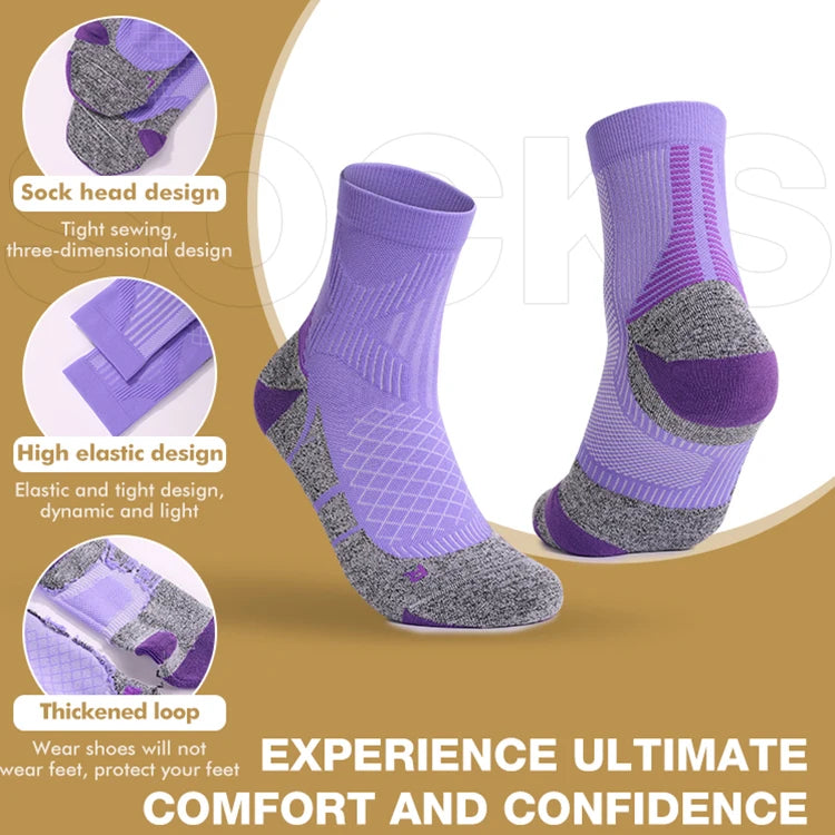 Wholesale Custom Logo Cycling Running Socks Sports Nylon Coolmax Crew Compression Quick Dry Running Socks