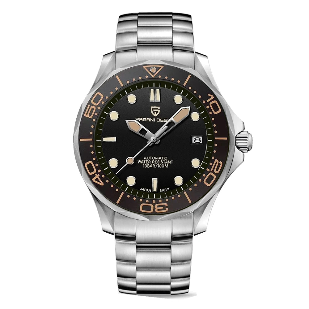 Pagani Design 2025 Automatic Watches for men mechanical wristwatch men Top Brand Luxury men watch 100m waterproof NH35 steel 007