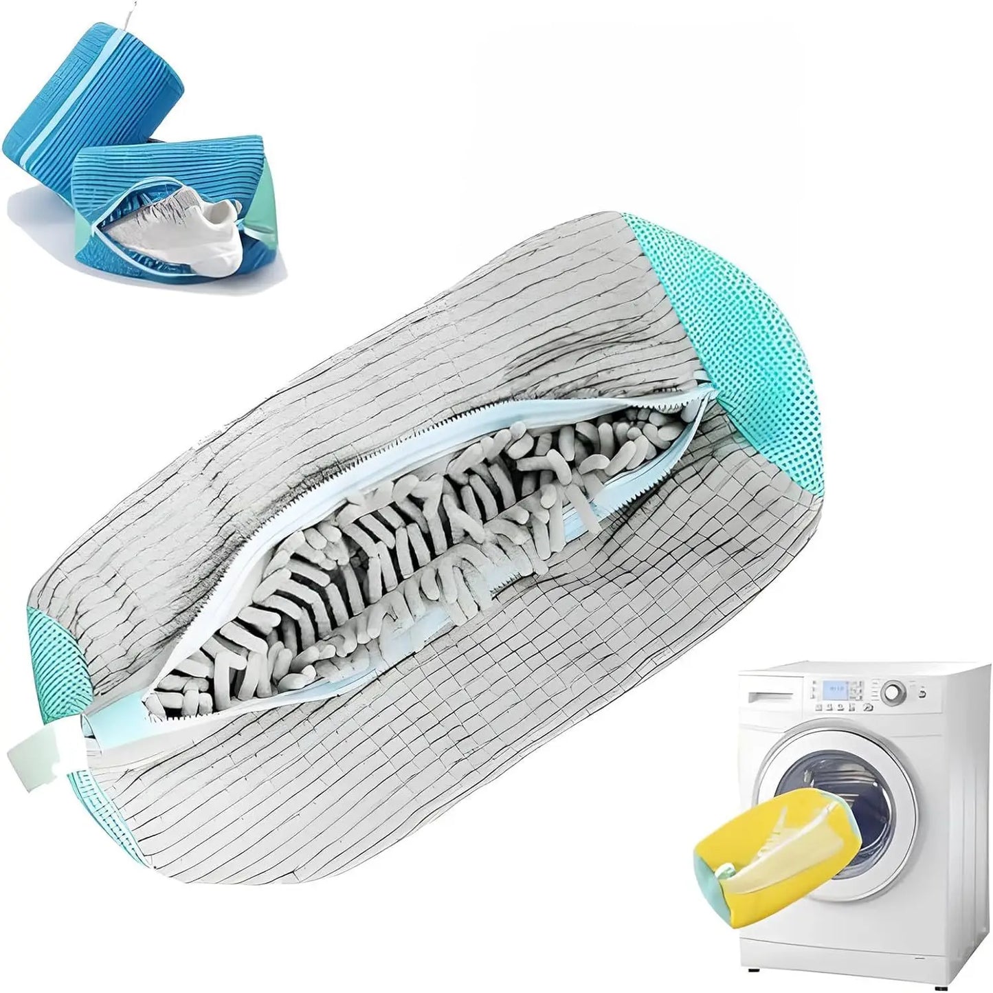Customizable Logo Thickened Zippered Polyester Shoe Cleaning Bag for Washing Machines