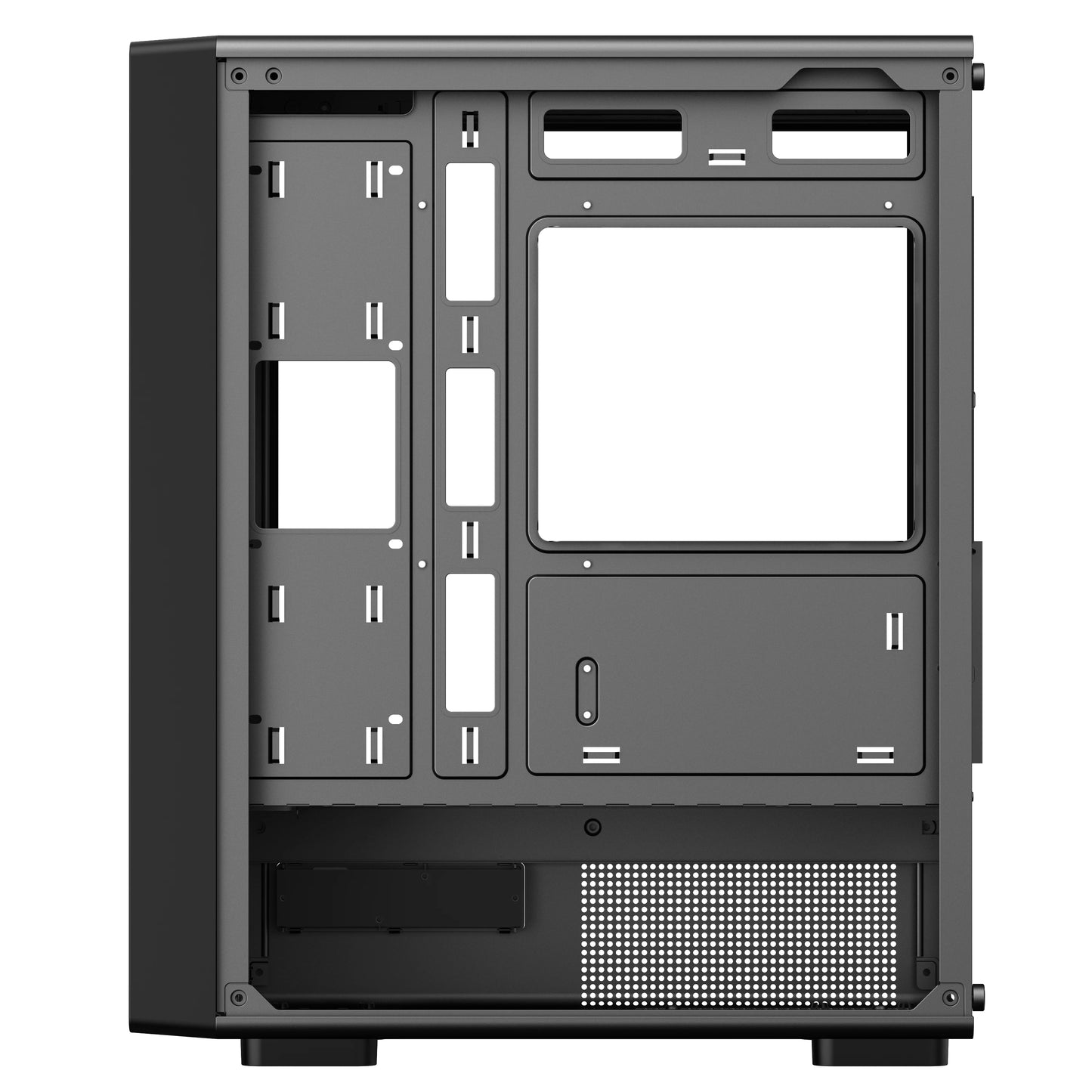 T10 Nine-Tailed Fox 240mm Water-Cooled Glass Side ATX/DIY Shell Matx Desktop Computer Case for Gaming Transparent Side for