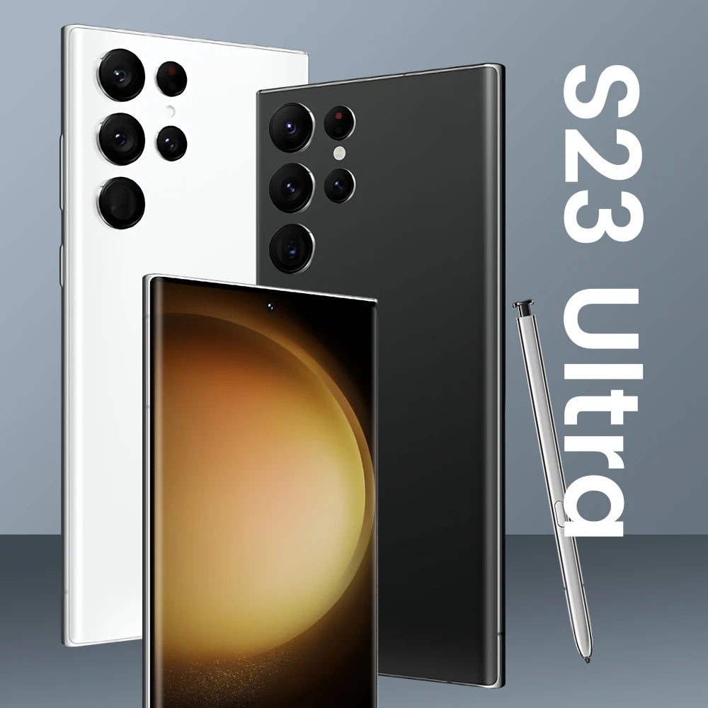 Galaxys23  Ultra 5G Smartphone New Original 16GB 512GB DECA Core with Stylus 7.2in LCD Android 12 S23 Ultra 5g