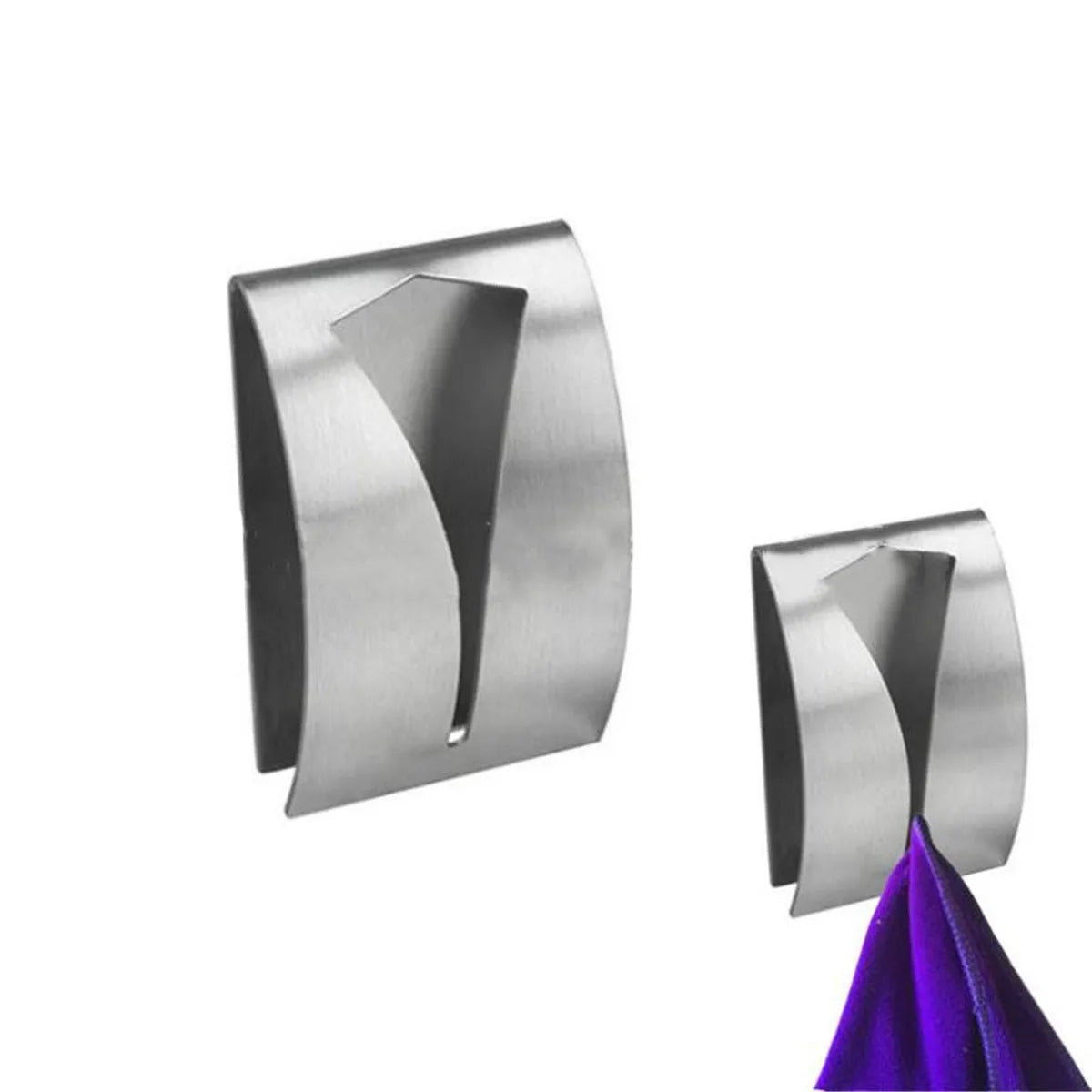 Stainless Steel Self Adhesive Towel Hook Wall Heavy Duty Bath Towel Wall Hook Mount Robe Coat Hangers for Bathroom
