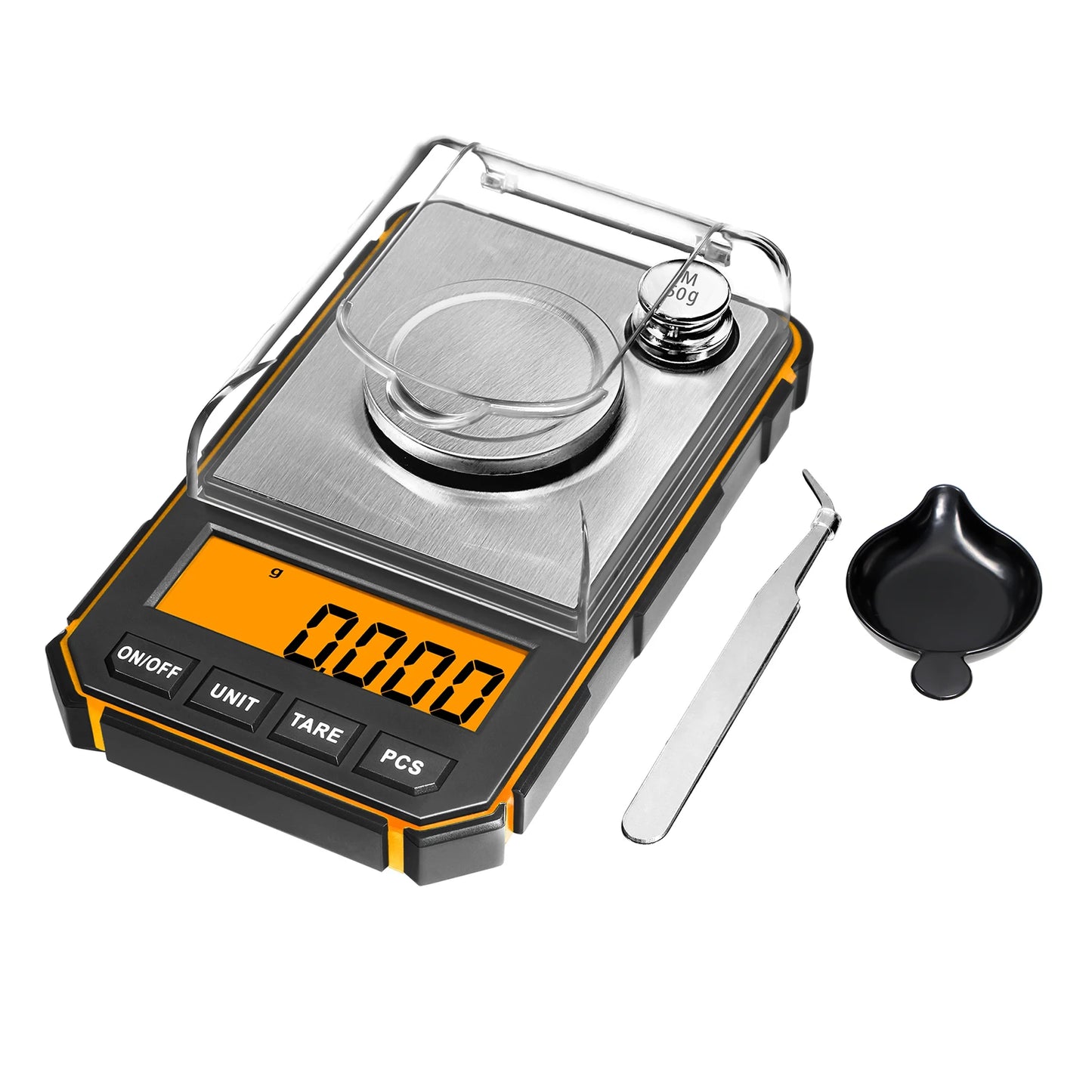 Lab Analytical Balance 50gx0.001g High-Precision Lab Scale Accurate Electronic Scientific Jewelry Scales with Windshield