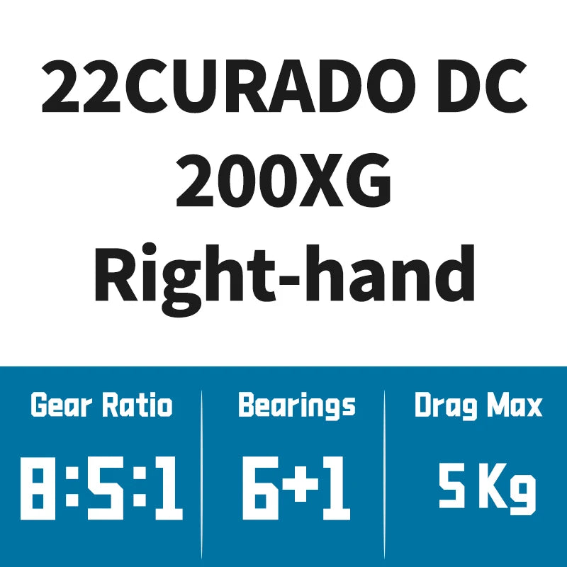 Shimano 22 18 Curado DC Baitcasting Fishing Reels 6+1BB Gear Ratio 7.4:1/8.5:1 S3D Spool I-DC4 Saltwater Wheel River Fishing