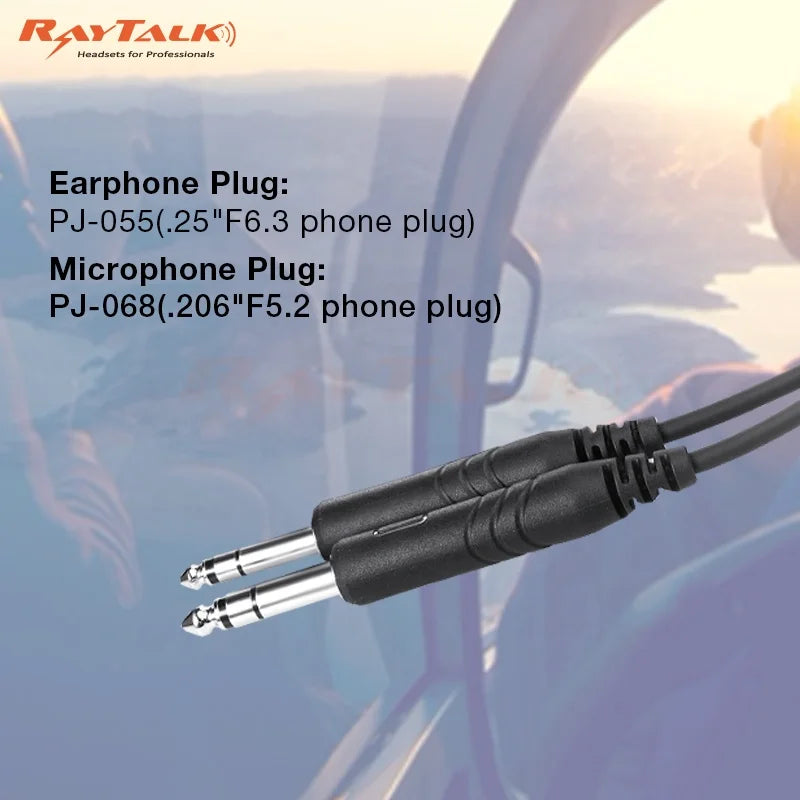Pilot 6.3mm Connectors Wired Music Earphones & Headphones Aviation Use Similar to David Clark