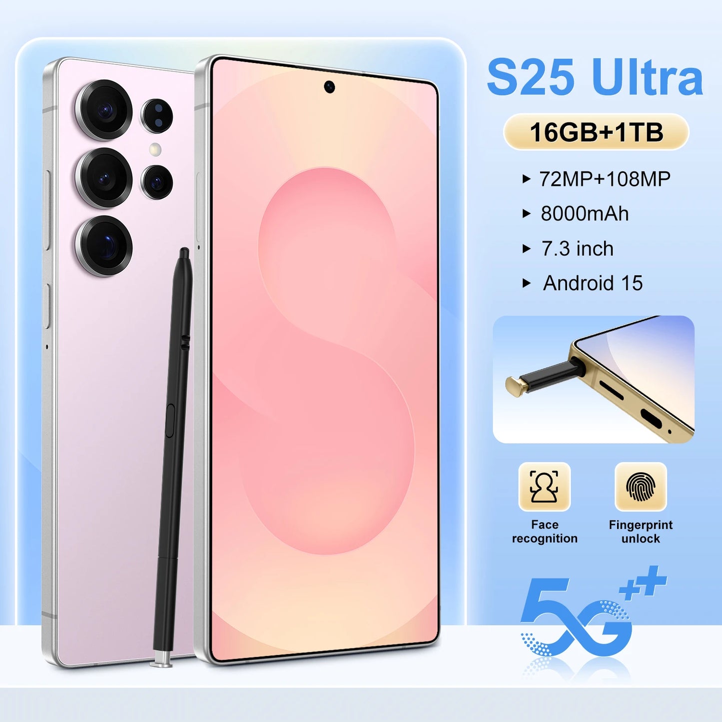 New Nfc Accessoires Small Device Latest Galaxie White Cellphones Originais Folding S25Ultra 5g-smartphone Mobile 5g
