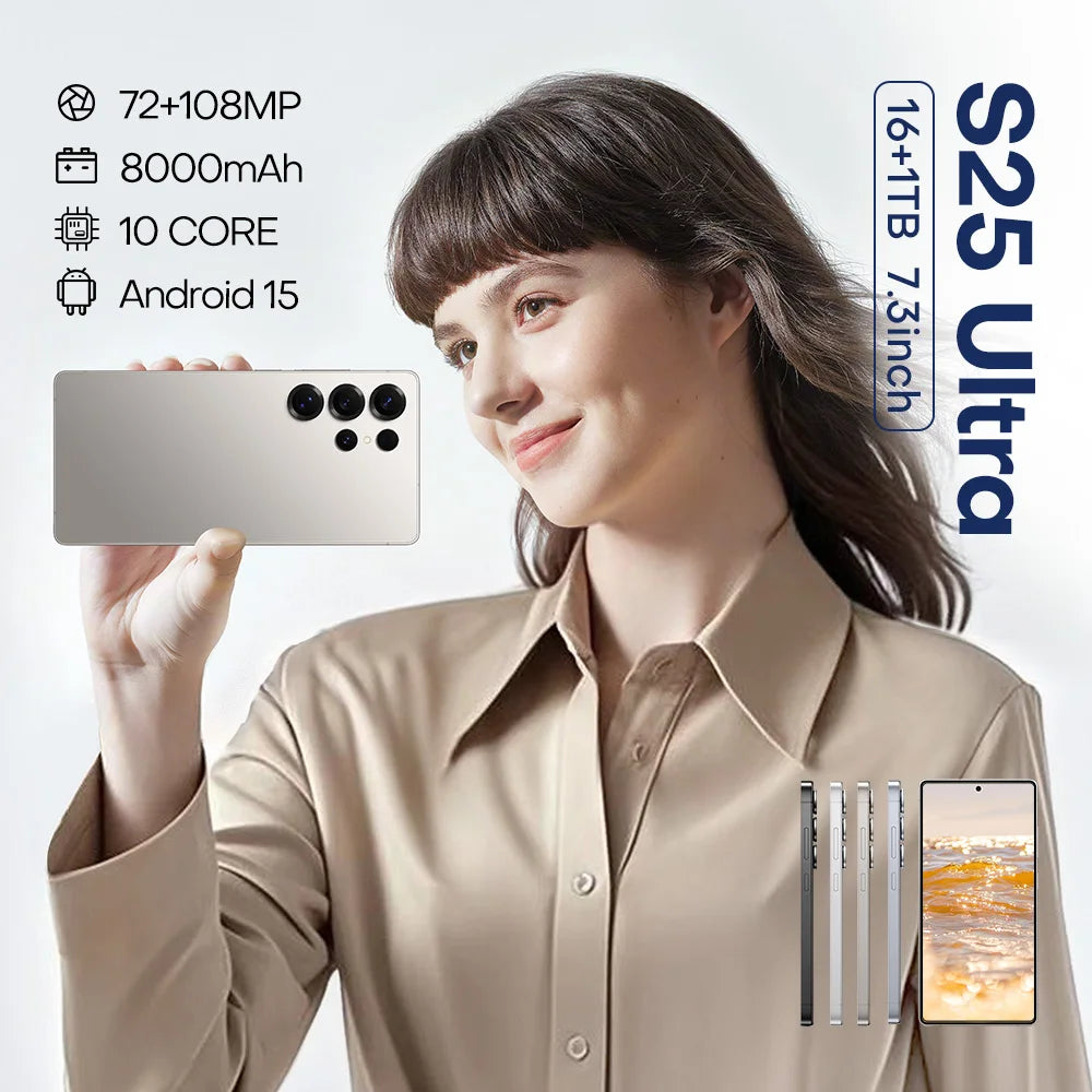 New Nfc Accessoires Small Device Latest Galaxie White Cellphones Originais Folding S25Ultra 5g-smartphone Mobile 5g