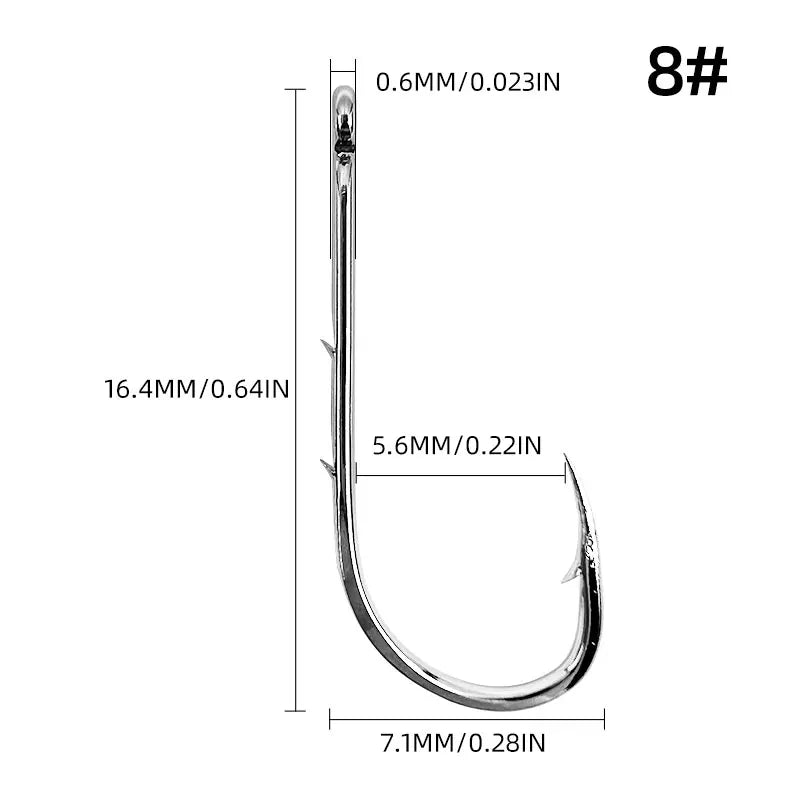 1000pcs 92247 Octopus Beak Baitholder Fishing Hooks Carbon Steel Barbed Offset Octopus Circle Hooks for Saltwater Freshwater