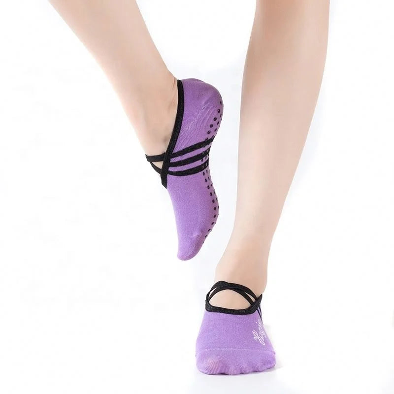 Factory Price Yoga Socks for Elegant Women Ballet Dance Barefoot Workout Cotton Socks
