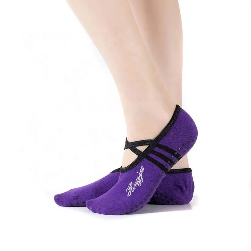 Factory Price Yoga Socks for Elegant Women Ballet Dance Barefoot Workout Cotton Socks