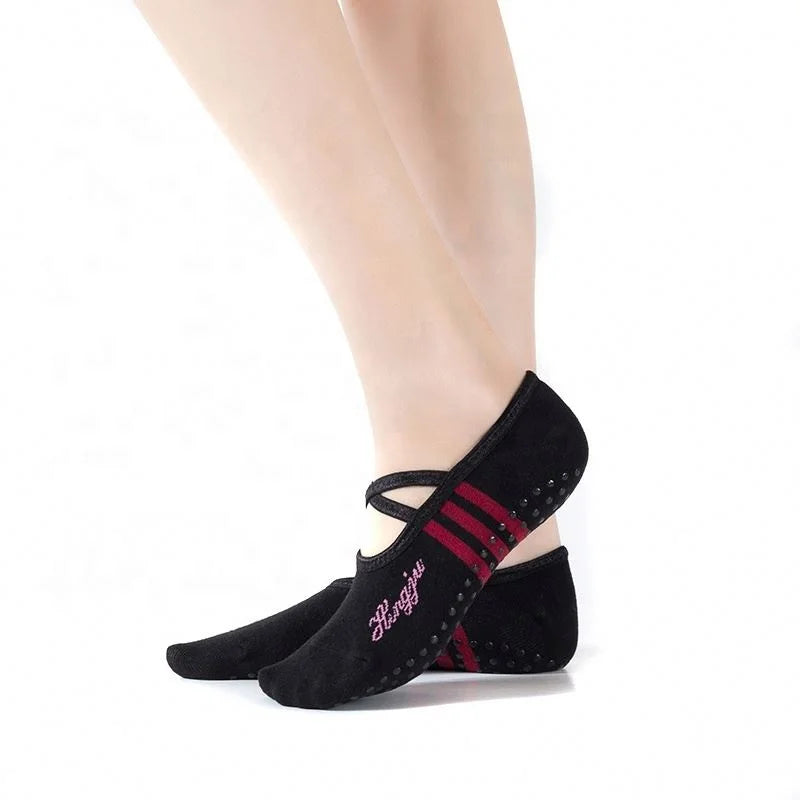 Factory Price Yoga Socks for Elegant Women Ballet Dance Barefoot Workout Cotton Socks
