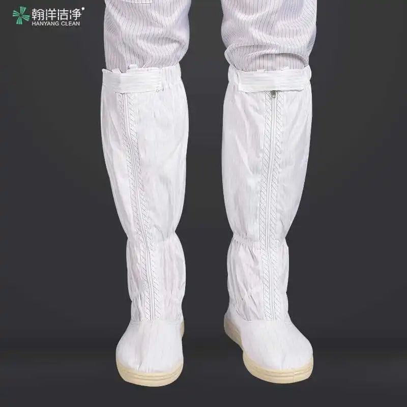 H-3517 Cleanroom Unisex PVC Outsole Autoclavable Anti-static Sterile Esd Boot Shoes for Medical Pharmaceutical Factory
