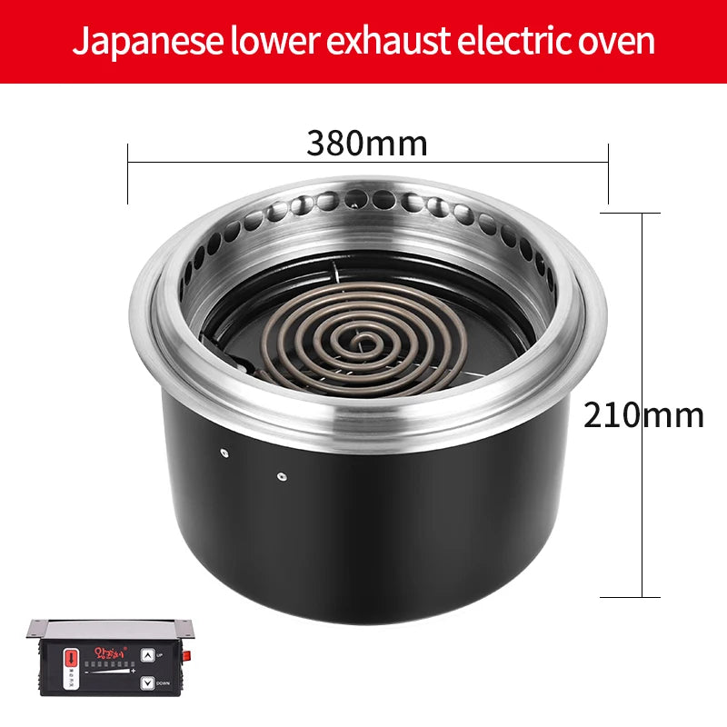 2400W Japanese Style Smokeless Electric BBQ Grill Commercial Stainless Steel Indoor Restaurant Barbecue Equipment
