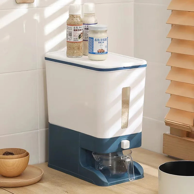Press-type Quantitative Rice Barrel sealed Moisture-proof Insect-proof Miscellaneous Grain tank Household Rice Storage tank
