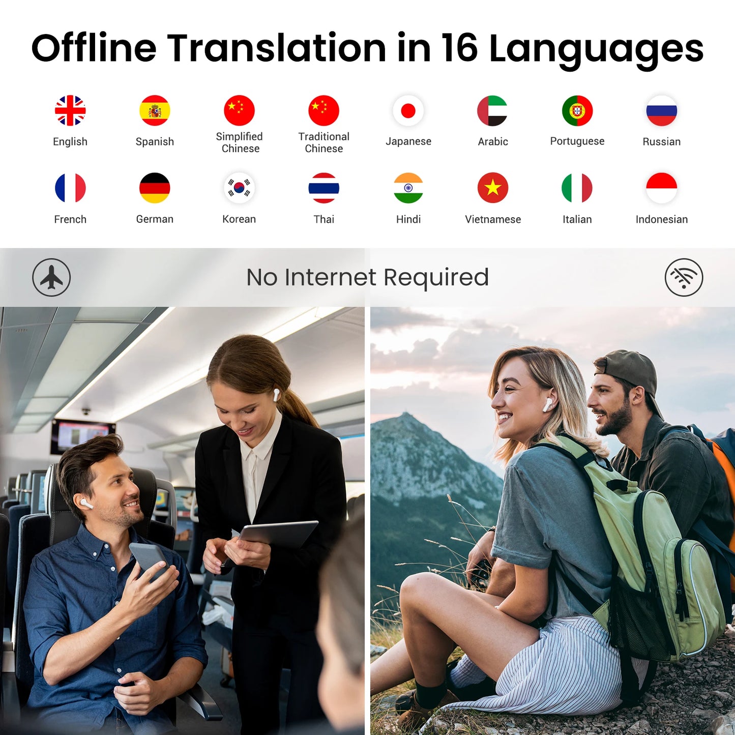 A8 Wireless Translator Smart AI Earphone