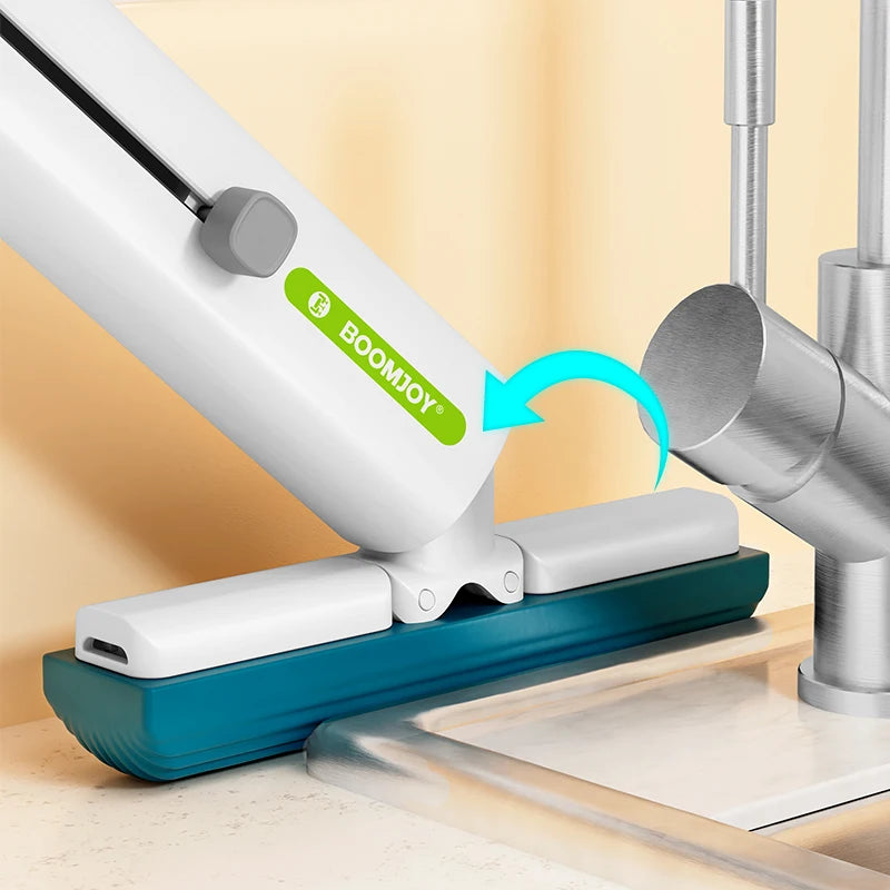 For BOOMJOY Mini Mop Cleaning Sponge Portable Self-Squeeze Equipment for Kitchen Bathroom Mirror Living Room Desk