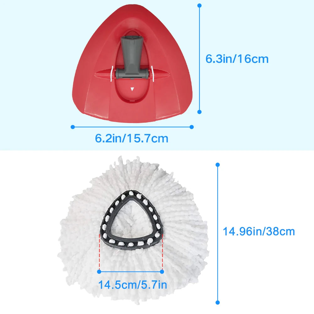 4 Pack Replaceable Mop Cloth with Deep Cleaning Brush&Handle Multi-Function Microfiber Mop Head Refills for Vileda EasyWring