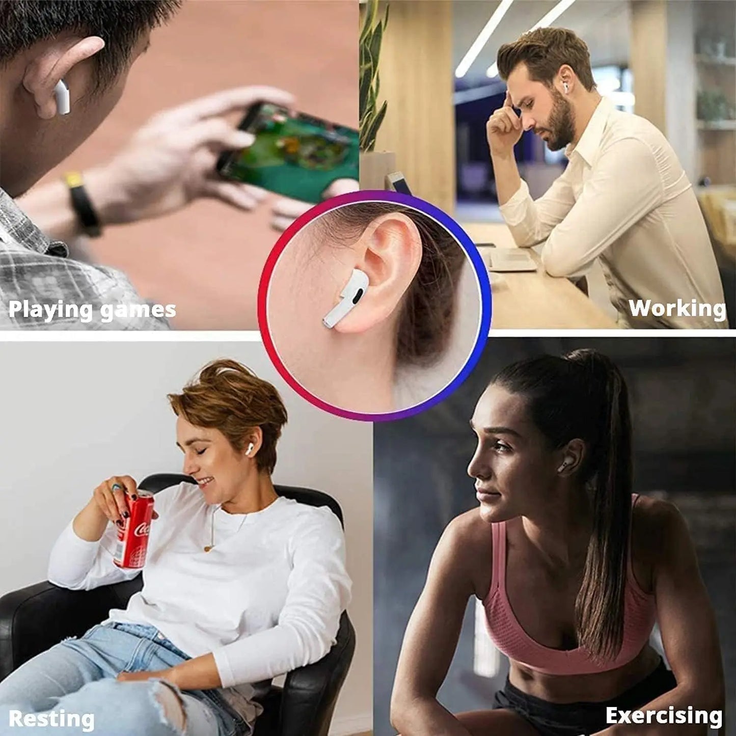 New Arrivals Audifonos Open-Ear Gaming Headphones High Bass Earbuds Digital Display Battery TWS Wireless Earphones