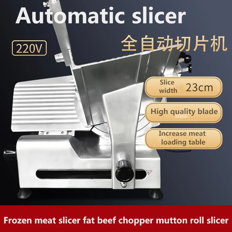 12 / 13 Inch Thin Meat Slice Cutting Machine Full Automatic Desktop Meat Slicer for Cutting Frozen Meat Mutton Roll Slicer