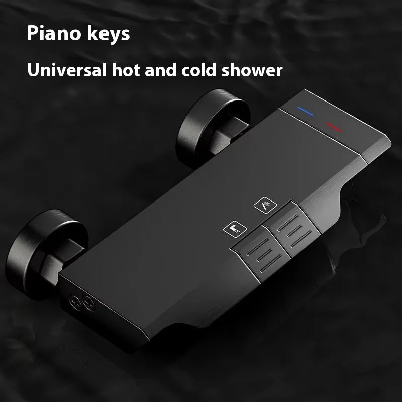 Contemporary Minimalist Handheld Showerheads Thermostatic Faucets Polished Brass No Top Spray Rain Pattern for Household