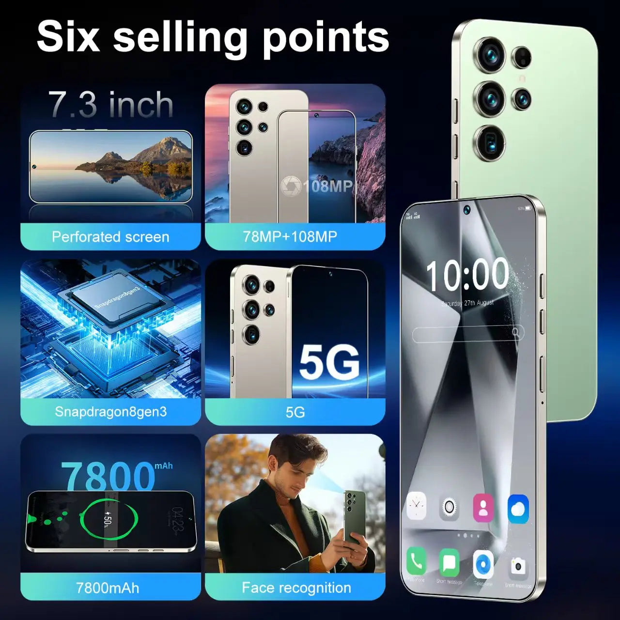 2025 New Original S26 Ultra Smartphones 22GB+2TB 5G Dual SIM Mobile Phone HD Face Unlock Android 14 5G Phone