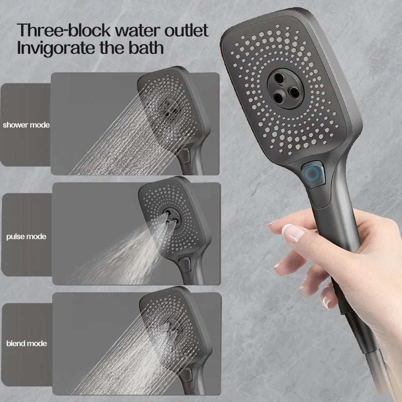 High Quality With 5 Years Warranty Brass Piano Shower Mixer Faucet Set Rainfall Bathroom Shower System Hand Shower