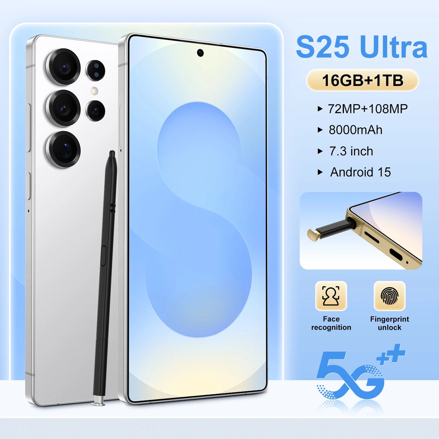 New Nfc Accessoires Small Device Latest Galaxie White Cellphones Originais Folding S25Ultra 5g-smartphone Mobile 5g