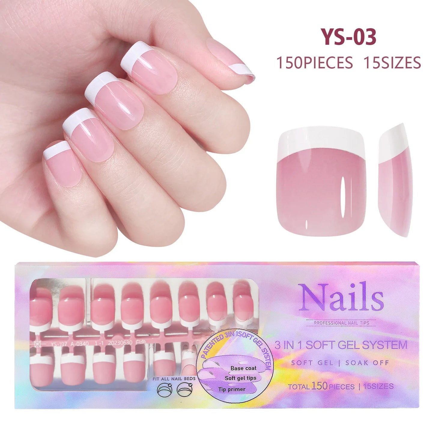 Nail Art Artificial 150 Pcs New Hot Selling Nail Art Products French Press on Nail Tips