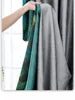 Soft Blackout Linen Look Curtains with Coating Blackout Curtains for the Livingroom Automatic Luxury Curtains