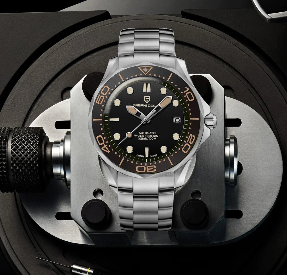 Pagani Design 2025 Automatic Watches for men mechanical wristwatch men Top Brand Luxury men watch 100m waterproof NH35 steel 007