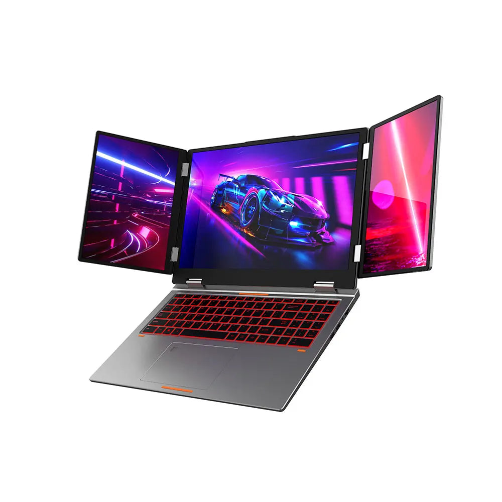 CRELANDER Max16 Three Screen Laptop 10.5 inch 16 inch LCD Core i7 12th Gen CPU Dual Channel DDR4 M2 SSD Computer Laptops  Gammer
