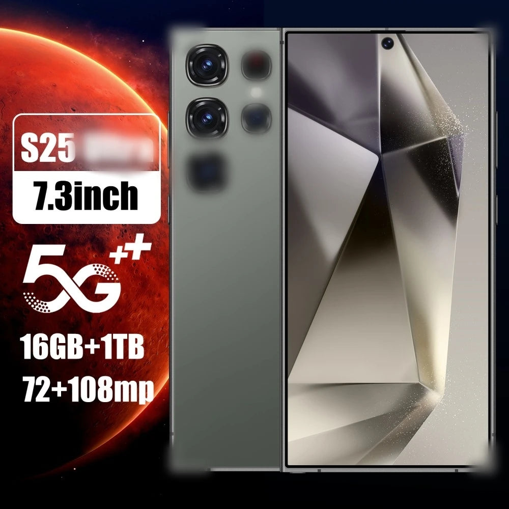 Hot Selling RTS S25 Original 16gb+1tb 72MP+108MP Face Unlock Full Display Android 14 Cell Phone Smart Mobile Phone 7.3inch