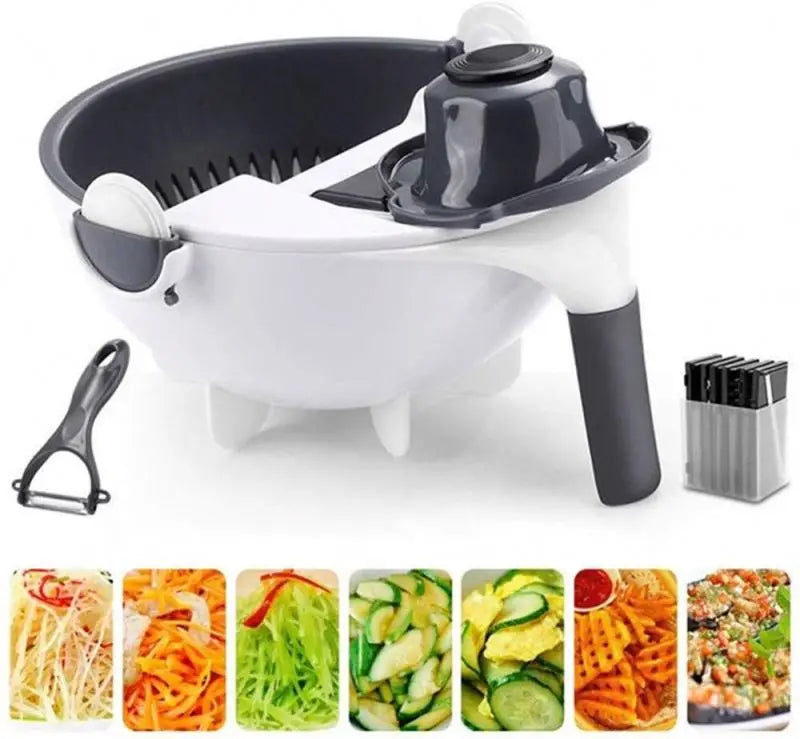 Top Seller Multifunctional Manual Vegetable Cutter Slicer 9 in 1 Vegetable Cutter Kitchen Accessories