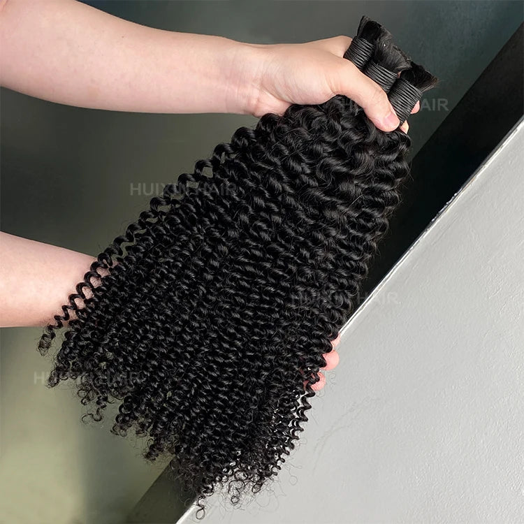New Arrival Indian Brazilian Natural Black Wave Cheap Beautiful 100% Raw Virgin Kinky Curly Human Hair Bundles Bulk Extension