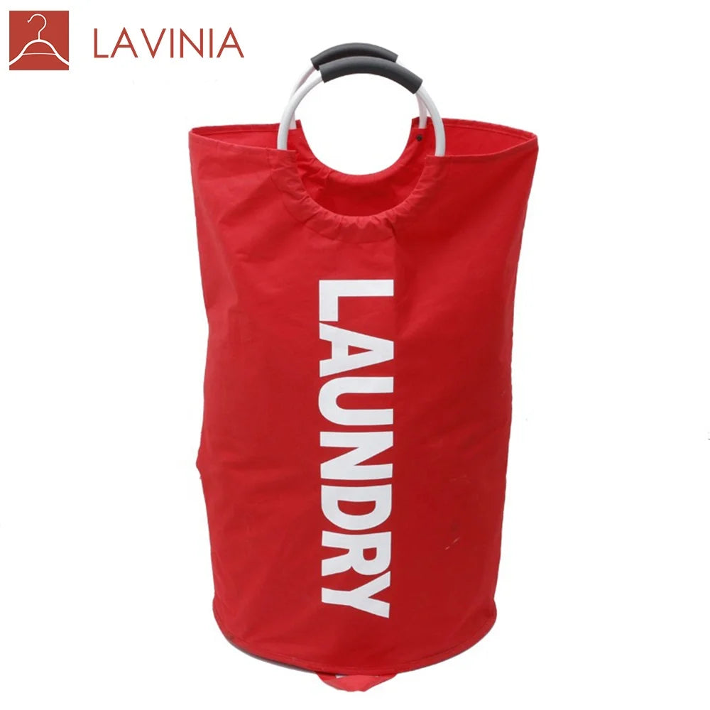 Lavinia Lightweight Home Storage Collapsible Fabric Laundry Hamper Laundry Bag Folding Laundry Basket