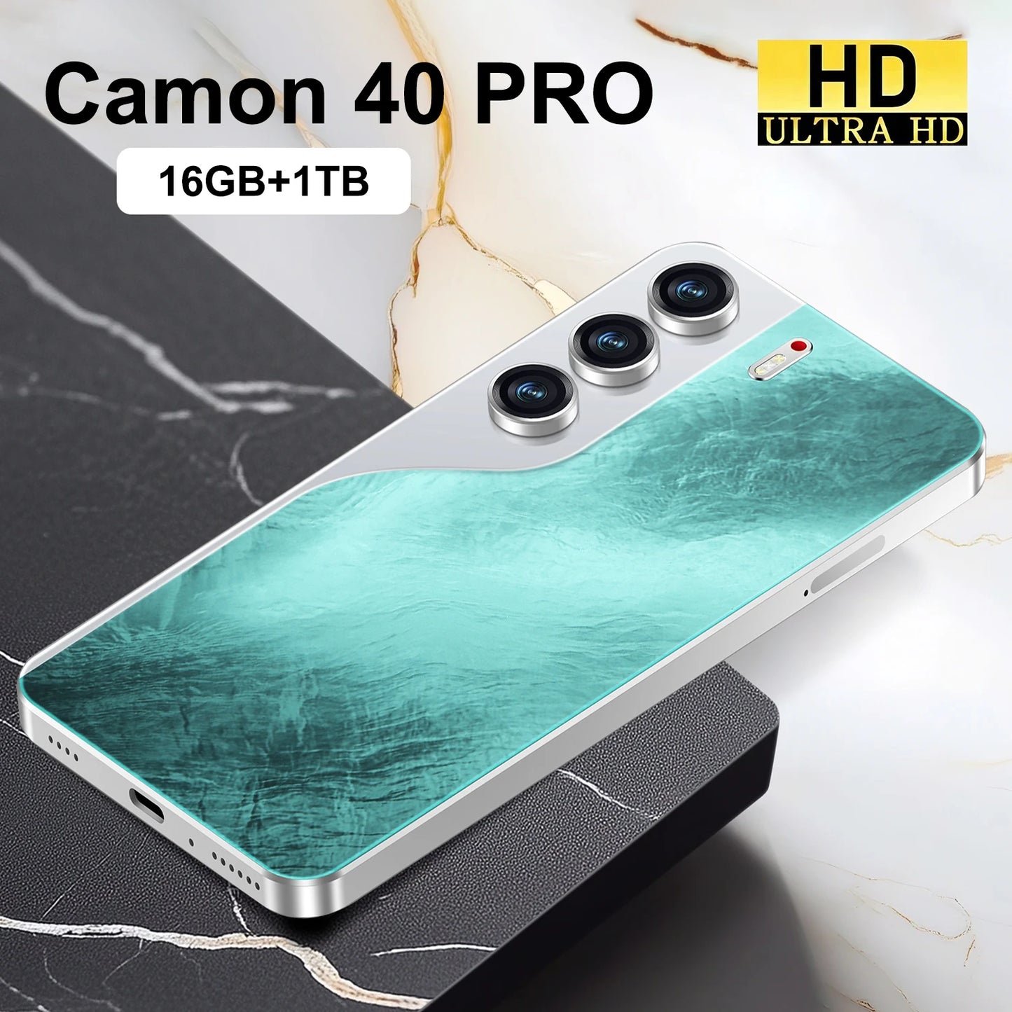 2025 New Camon 40 Pro Cellphone 16GB+1TB Smartphone Unlocked Dual Card 5G Phones 7.3inch HD Hd Screen Mobile Phones