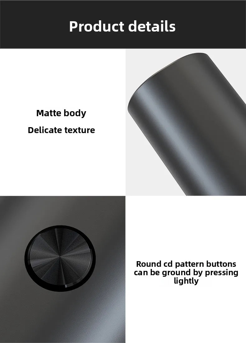 Fully Automatic Black Electric Pepper Grinder with Adjustable Coarseness Plastic Herb & Spice Seasoning Bottle