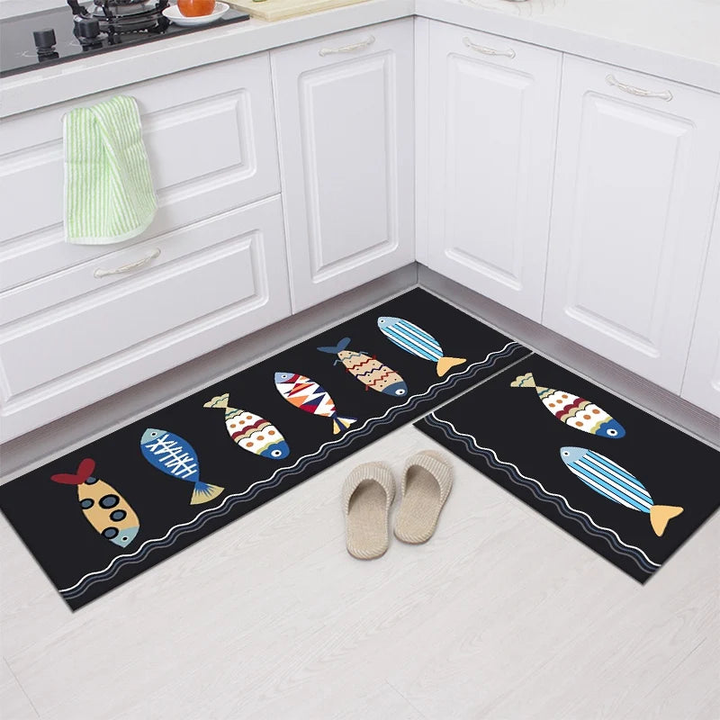 Quick Dry 2 Piece Set Anti Slip Diatomite Kitchen Carpet Washable Floor Mat Super Absorbent Stone Kitchen Mats