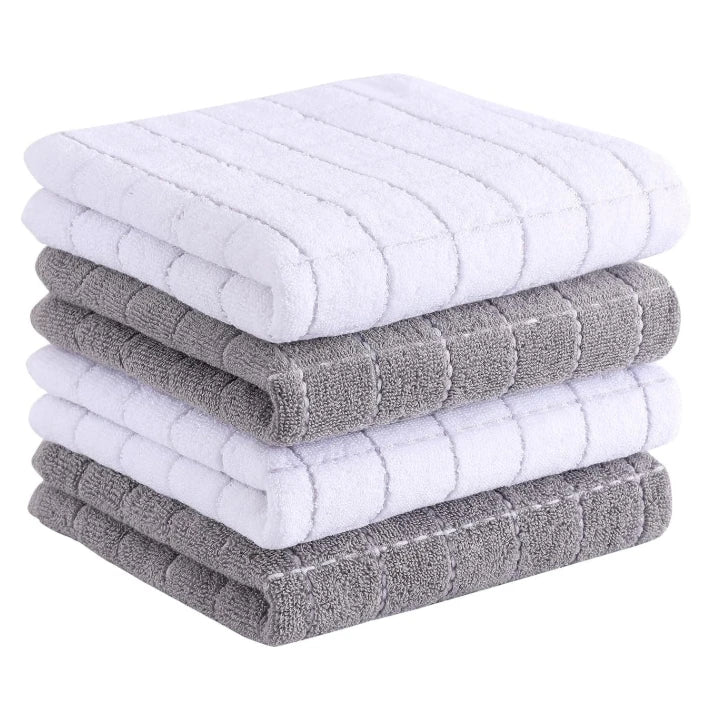 Ultra-Soft Absorbent Lint-Free Dark Checkered Kitchen Towels