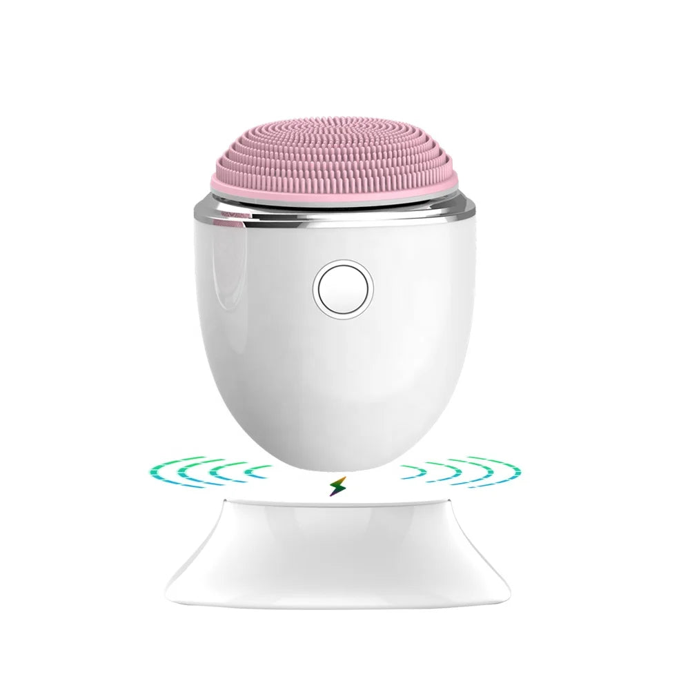 3-in-1 Multifunction Home Use Silicone Sonic Face Cleaning Brush for Deep Cleansing Skin Care Timing Clean Facial Lift Massage