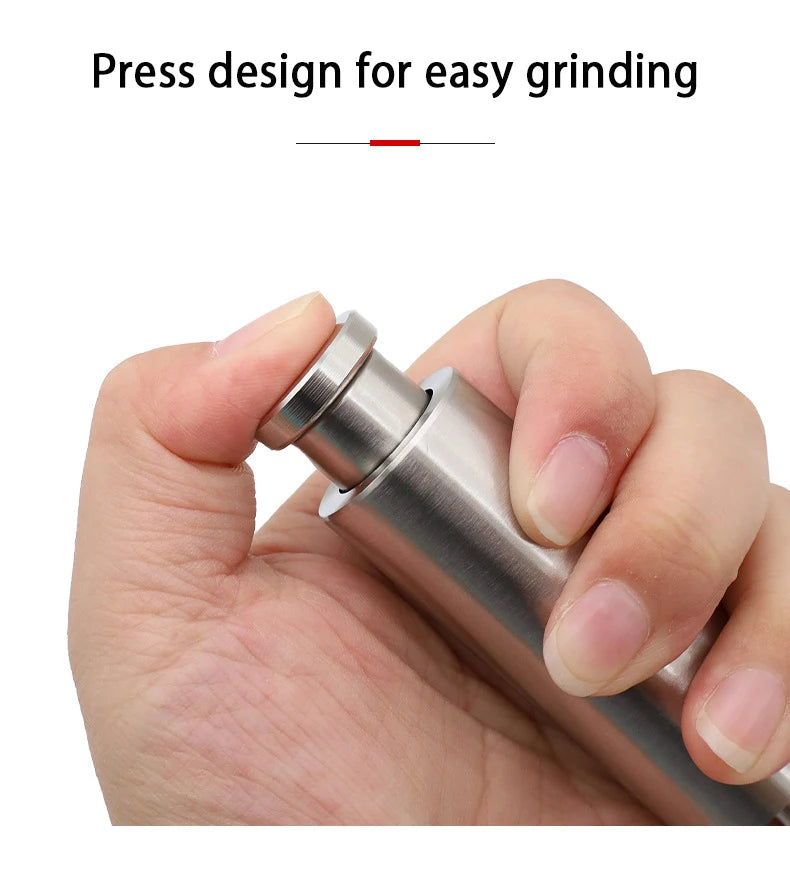 Mother Gift Kitchen Accessaries Picnic Thumb Stainless Steel 18/10 Mill Single Manual Press Salt and Pepper Herb Grinder