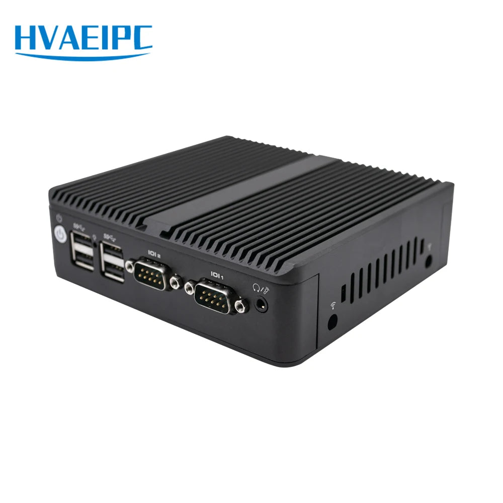 HVAEIPC Factory OEM Mini PC Elkhart Lake Ce-Leran J6412 VGA HD Mini-PCIe 64GB DDR5 RJ45 Supports WIN 11 Linux Industrial Desktop