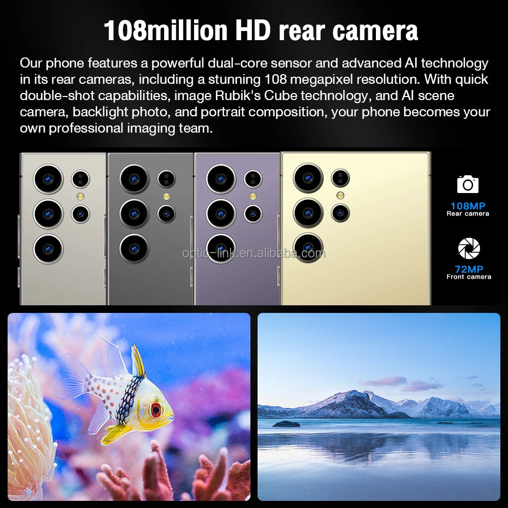 Highly Recommend 16+1TB Galax S24 Ultra Smart Phone 7.3inch Telephone Unlock S-Pen 4G WIFI Android S23 S24 Mobile Phones