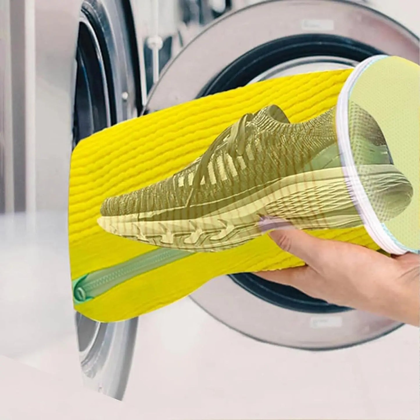 Customizable Logo Thickened Zippered Polyester Shoe Cleaning Bag for Washing Machines