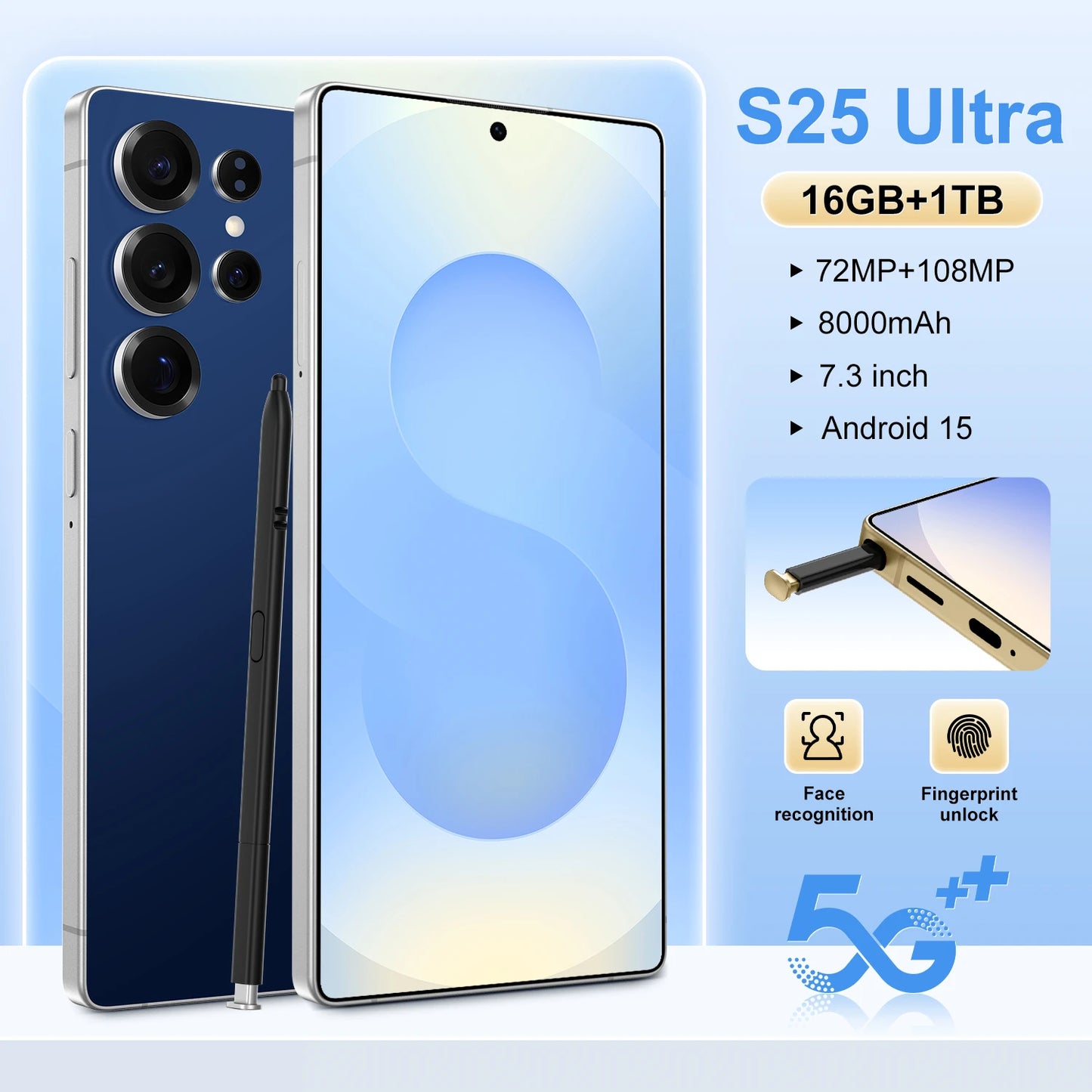 New Nfc Accessoires Small Device Latest Galaxie White Cellphones Originais Folding S25Ultra 5g-smartphone Mobile 5g