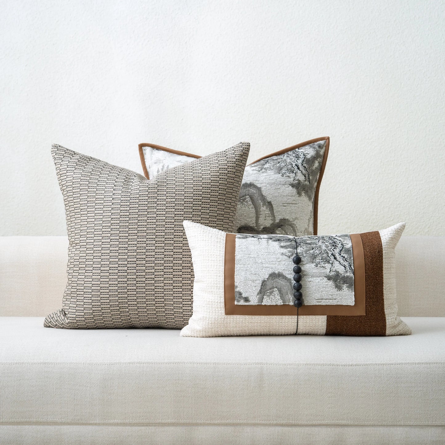 Yuanhee square Pillow Cushion Suitable for Hotel Model Room Living Room Bedroom Home Decorative Combination Pillow Cushion Set