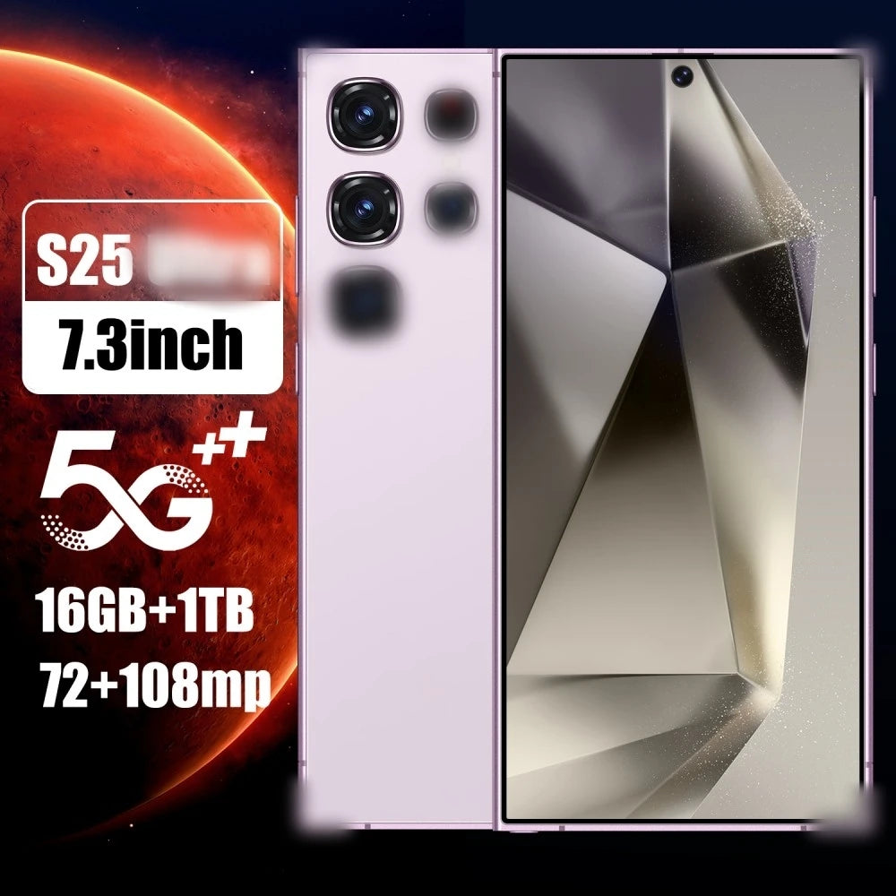 Hot Selling RTS S25 Original 16gb+1tb 72MP+108MP Face Unlock Full Display Android 14 Cell Phone Smart Mobile Phone 7.3inch