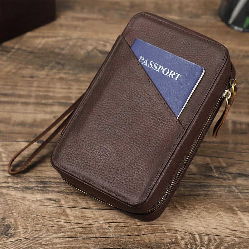 Genuine Leather Electronic Organizer Travel Case Accessory Set Cable Storage and Apple Pencil Charger Travel Organizer Bag