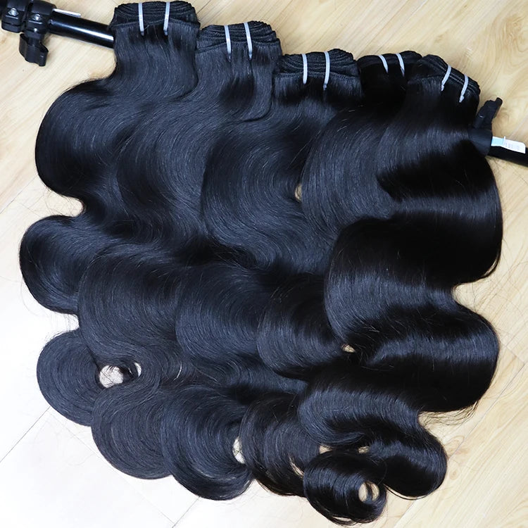 Virgin Cambodian Hair Bundles Natural Black Extension 100% Body Wave Human Hair Extensions Beauty Products for Women